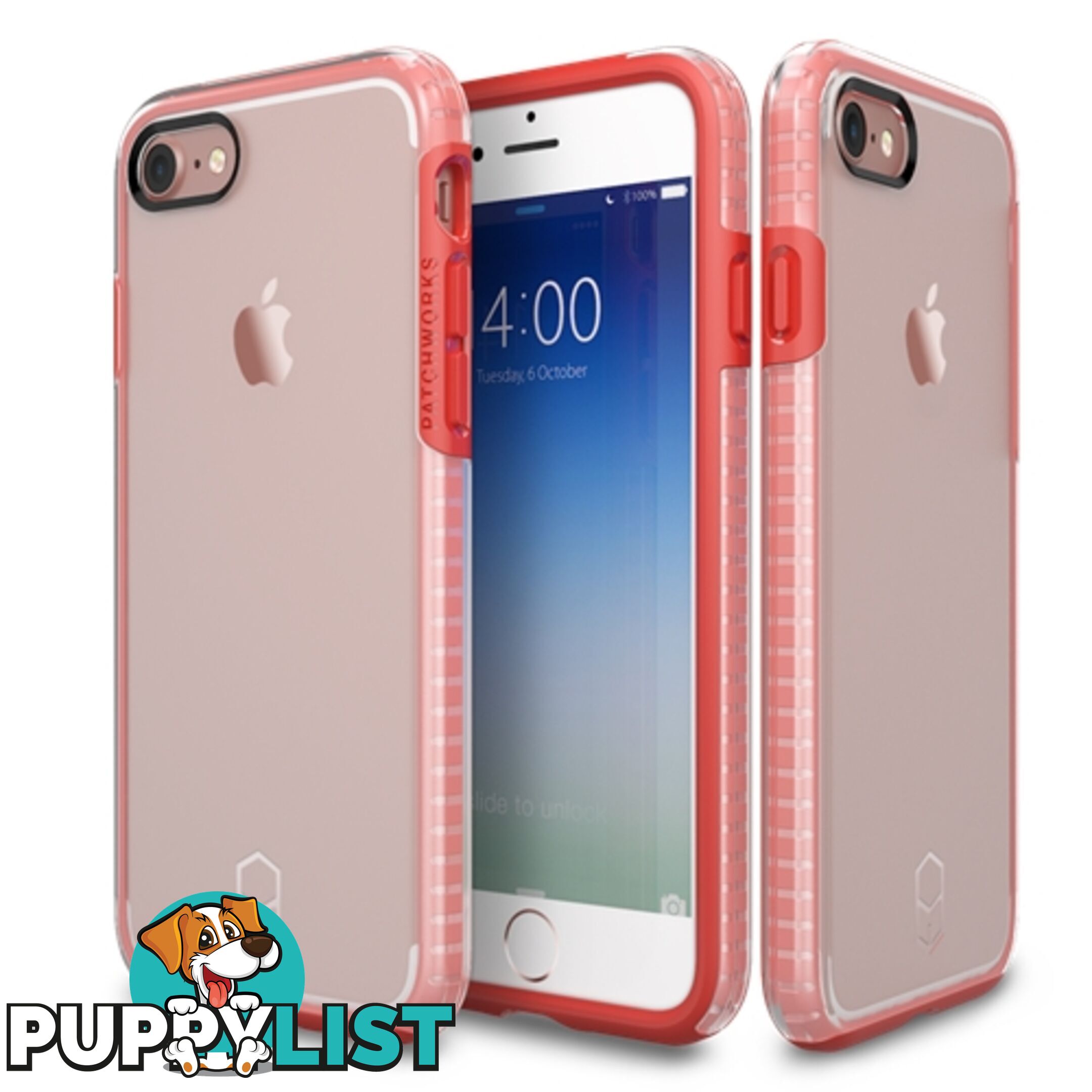 Patchworks ITG Level Protection Case iPhone 8 / 7 - Clear Red - 8809453316117/ITGL803 - Patchworks