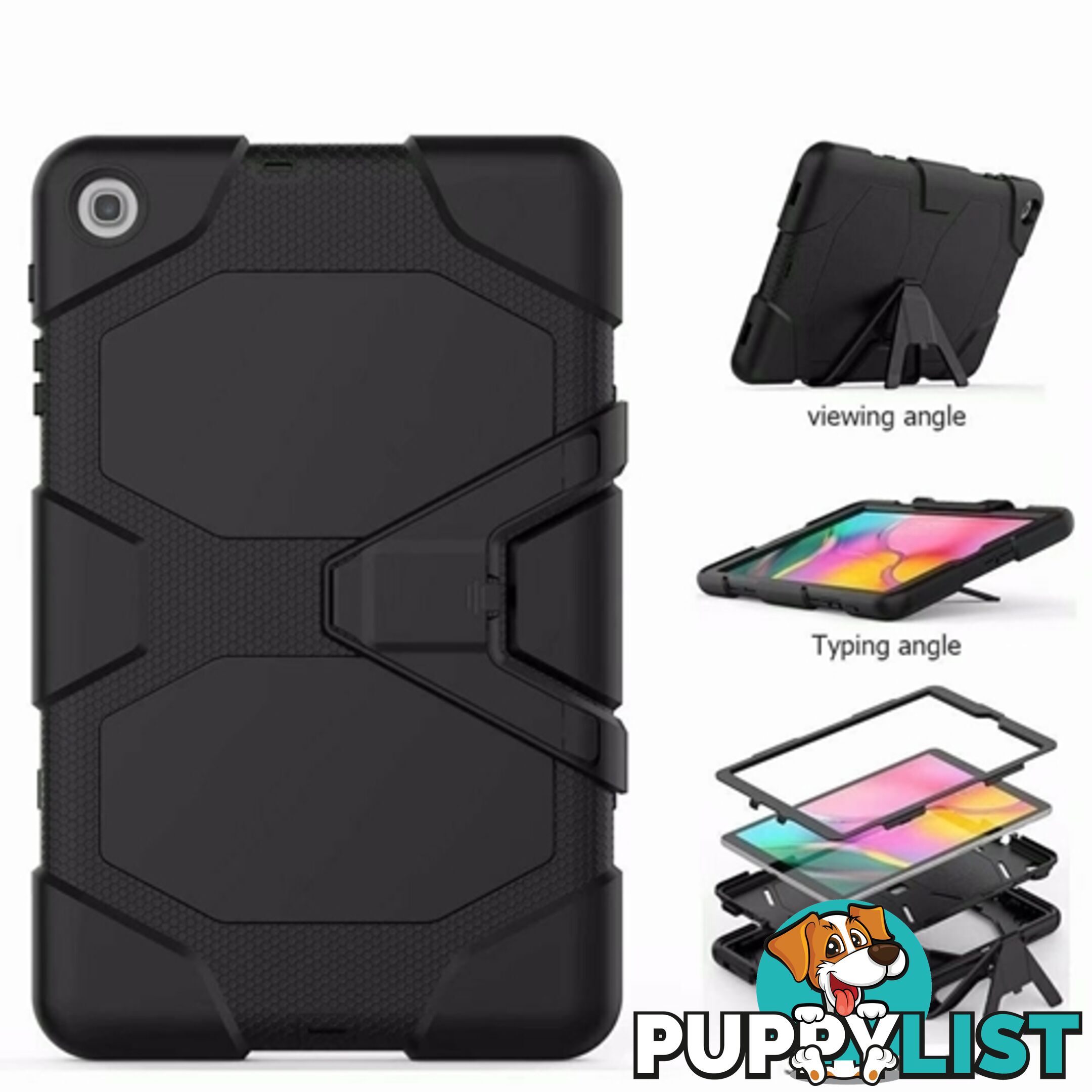 Rugged Protective Case (Built in Screen Guard) & Kickstand Samsung Tab S5E 10.5 2019 - Black - 8809640255502/SDK-TABS5E105-2019-BK - Generic