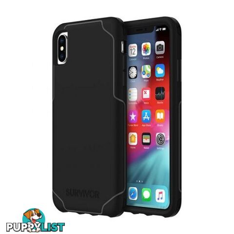 Griffin Survivor Strong Case for iPhone Xs Max - Black - 191058080219/GIP-013-BLK - Griffin