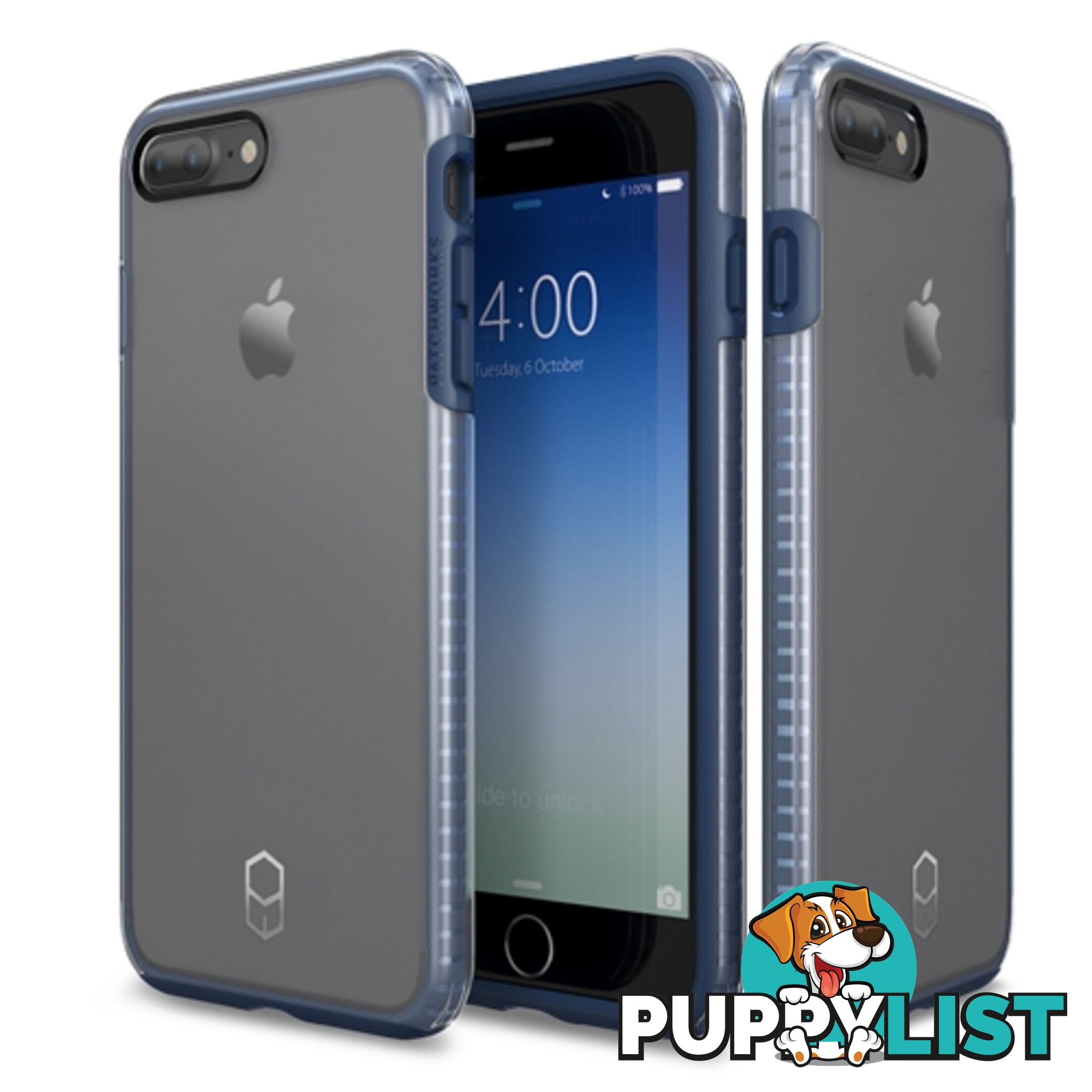 Patchworks ITG Level Protection Case iPhone 8 Plus / 7 Plus - Clear Navy - 8809453316155/ITGL807 - Patchworks