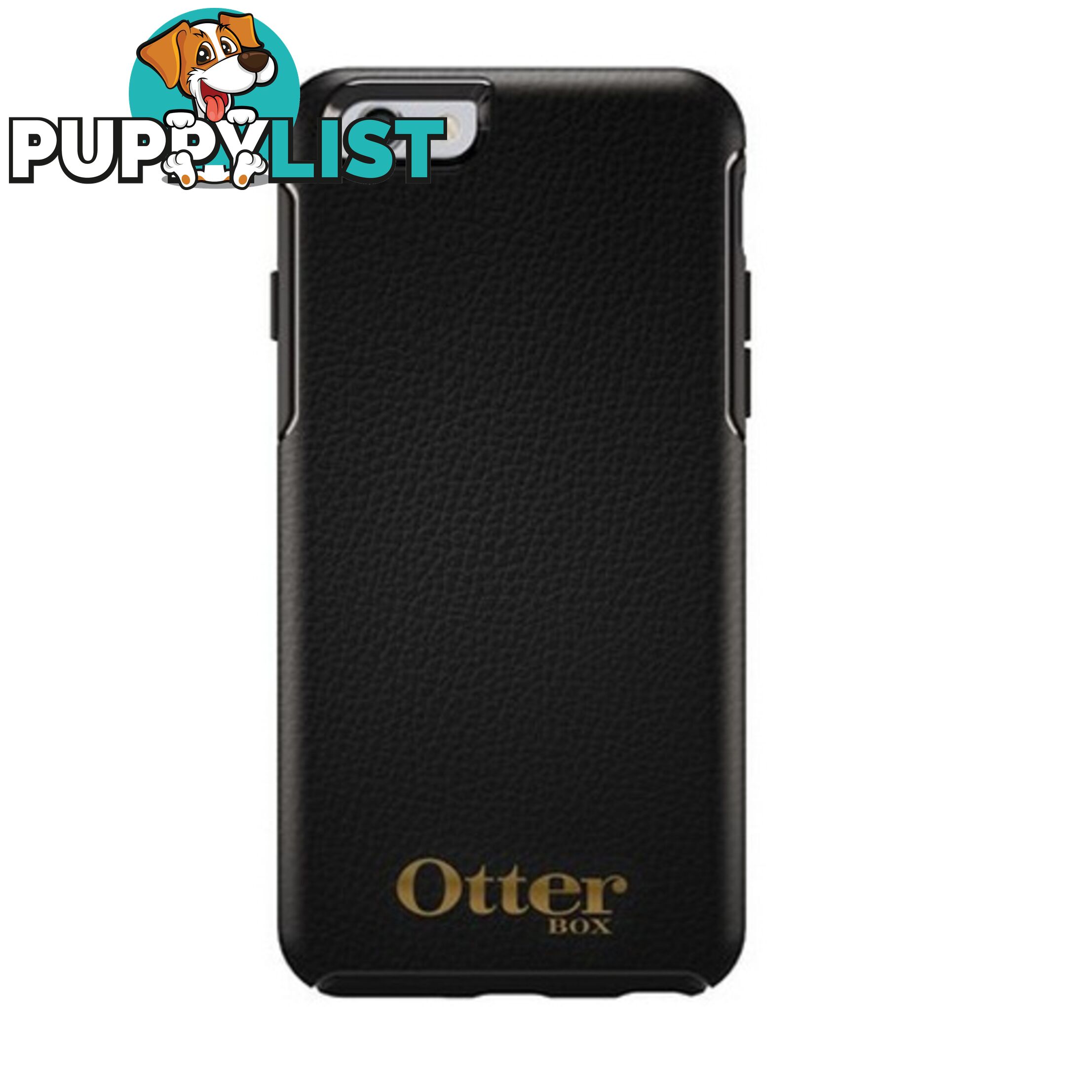 OtterBox Symmetry Leather Case iPhone 6 Plus / 6s Plus Black Gold Logo - 660543382089/77-52037 - OtterBox