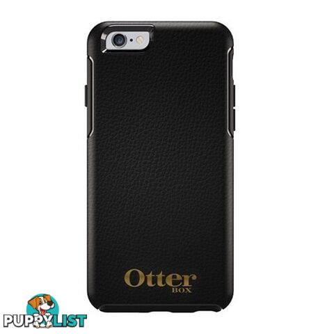 OtterBox Symmetry Leather Case iPhone 6 Plus / 6s Plus Black Gold Logo - 660543382089/77-52037 - OtterBox