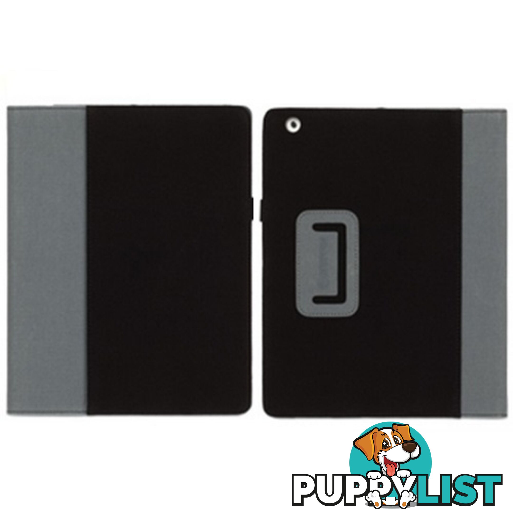 Griffin Elan Folio Colourblock Canvas Case for iPad 2 and New iPad - Black Grey - 685387347728/GB03832 - Griffin