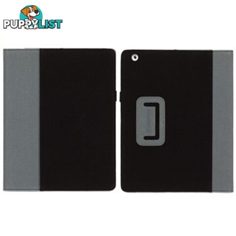 Griffin Elan Folio Colourblock Canvas Case for iPad 2 and New iPad - Black Grey - 685387347728/GB03832 - Griffin