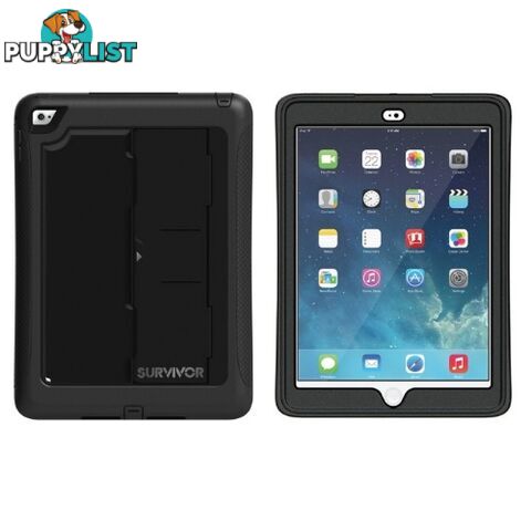 Griffin Survivor Tough Slim Case for iPad Air 2 - Black - 685387411085/GB40366 - Griffin