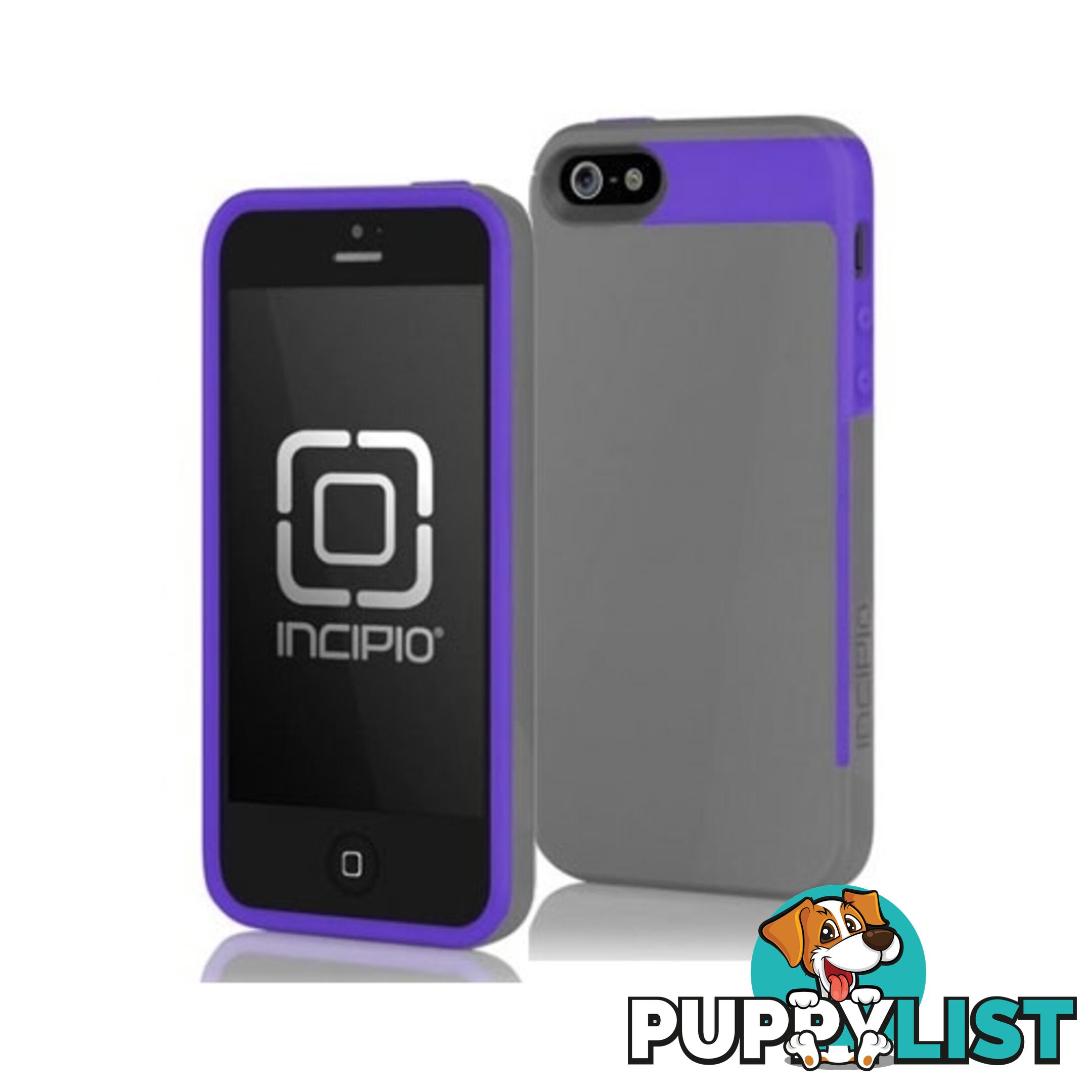 Incipio Faxion iPhone 5 / 5S / SE 1st Gen Slim Flexible Case Gray / Purple - 814523028270/IPH-827 - Incipio