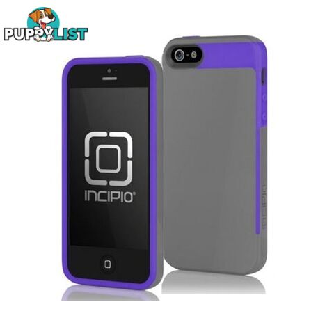 Incipio Faxion iPhone 5 / 5S / SE 1st Gen Slim Flexible Case Gray / Purple - 814523028270/IPH-827 - Incipio