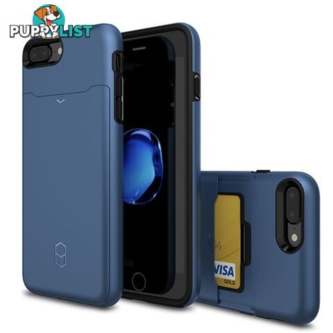 Patchworks ITG Level Card Case iPhone 8 Plus / 7 Plus w/ Card Slot - Navy - 8809453316254/ITGL907 - Patchworks