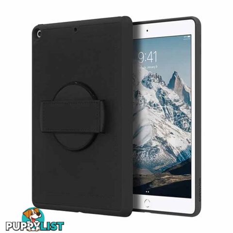 Griffin Survivor AirStrap Hand Strap Case 360 degree for iPad 7th gen 10.2 - Black - 191058105868/GIPD-017-BLK - Griffin