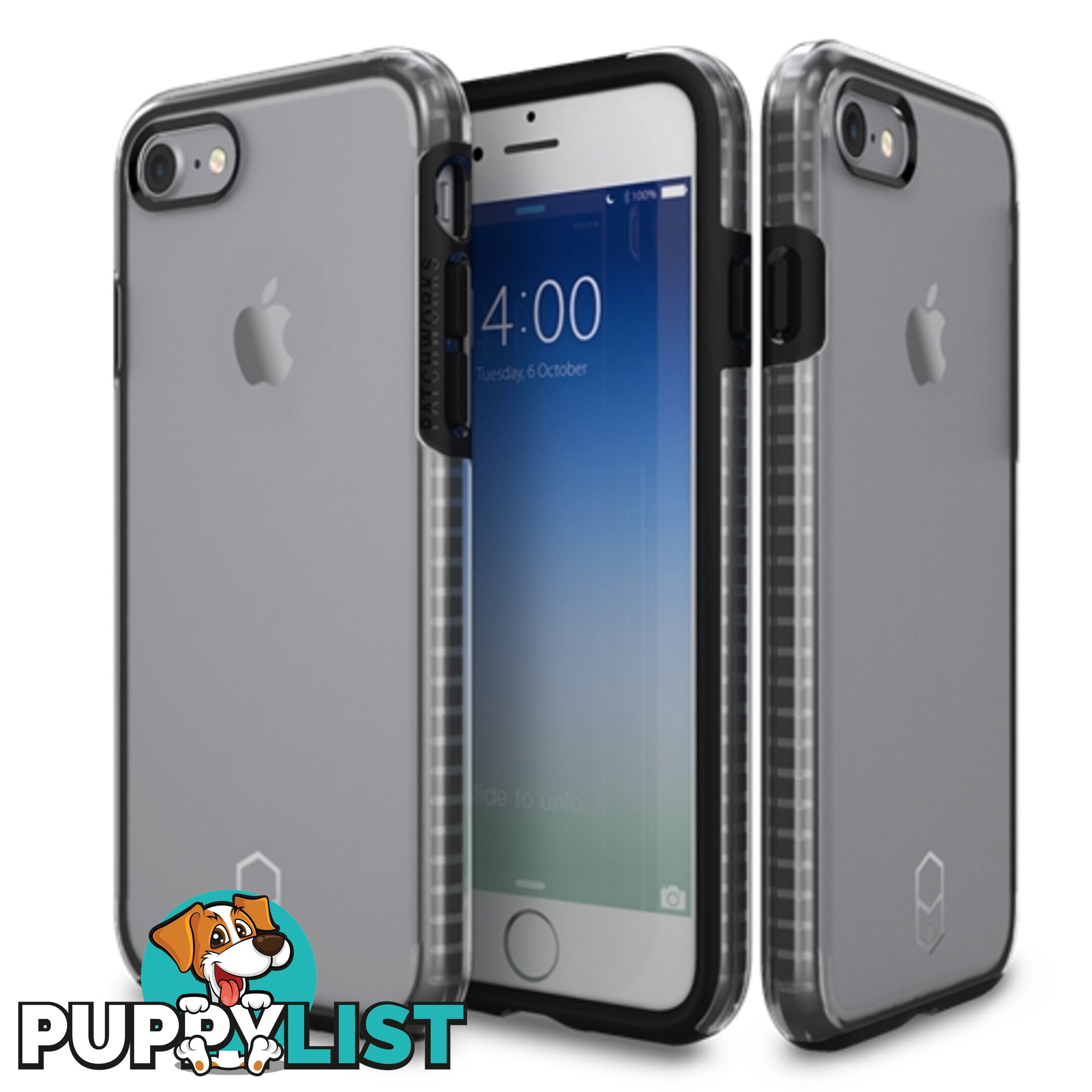 Patchworks ITG Level Protection Case iPhone 8 / 7 - Clear Black - 8809453316094/ITGL801 - Patchworks