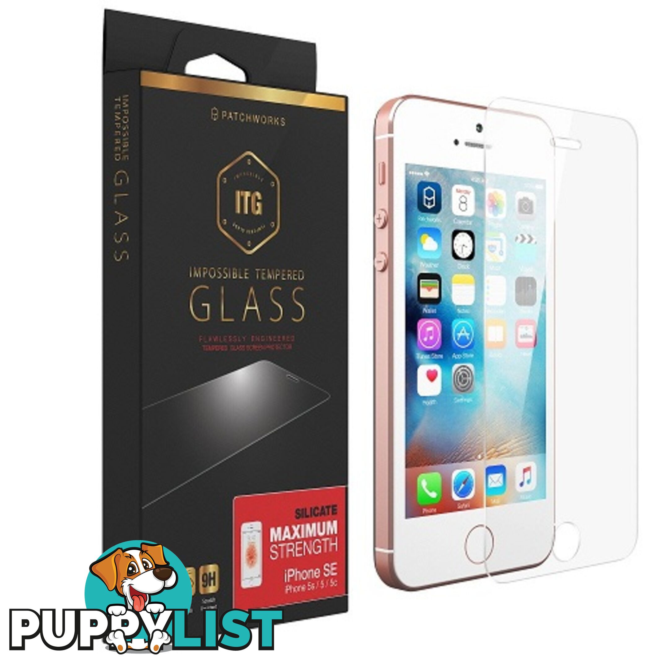 Patchworks ITG Silicate Tempered Glass suits iPhone 5 / 5S / SE Clear - 8809453315714/4853 - Patchworks