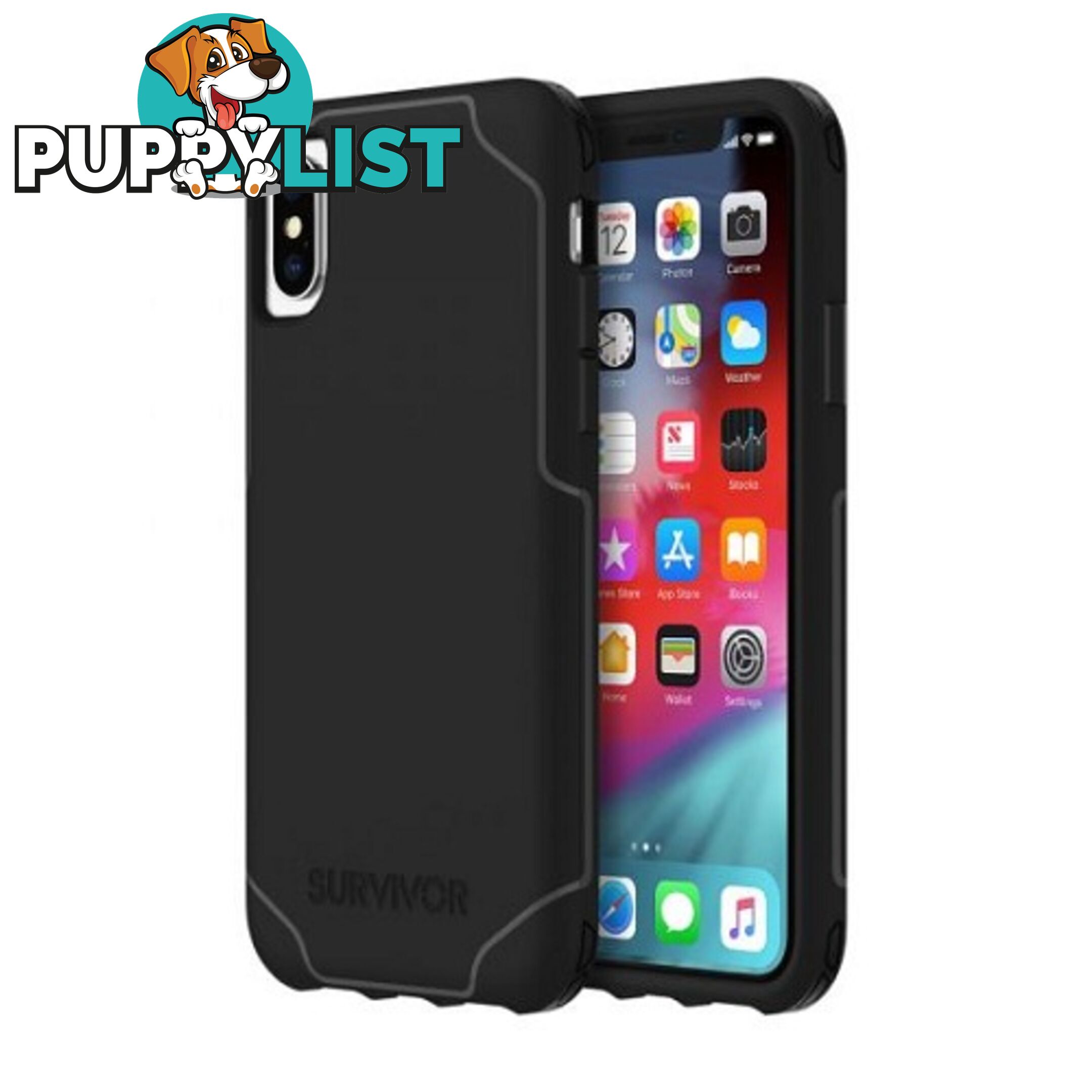 Griffin Survivor Strong Case for iPhone X / Xs - Black - 191058080066/GIP-008-BLK - Griffin