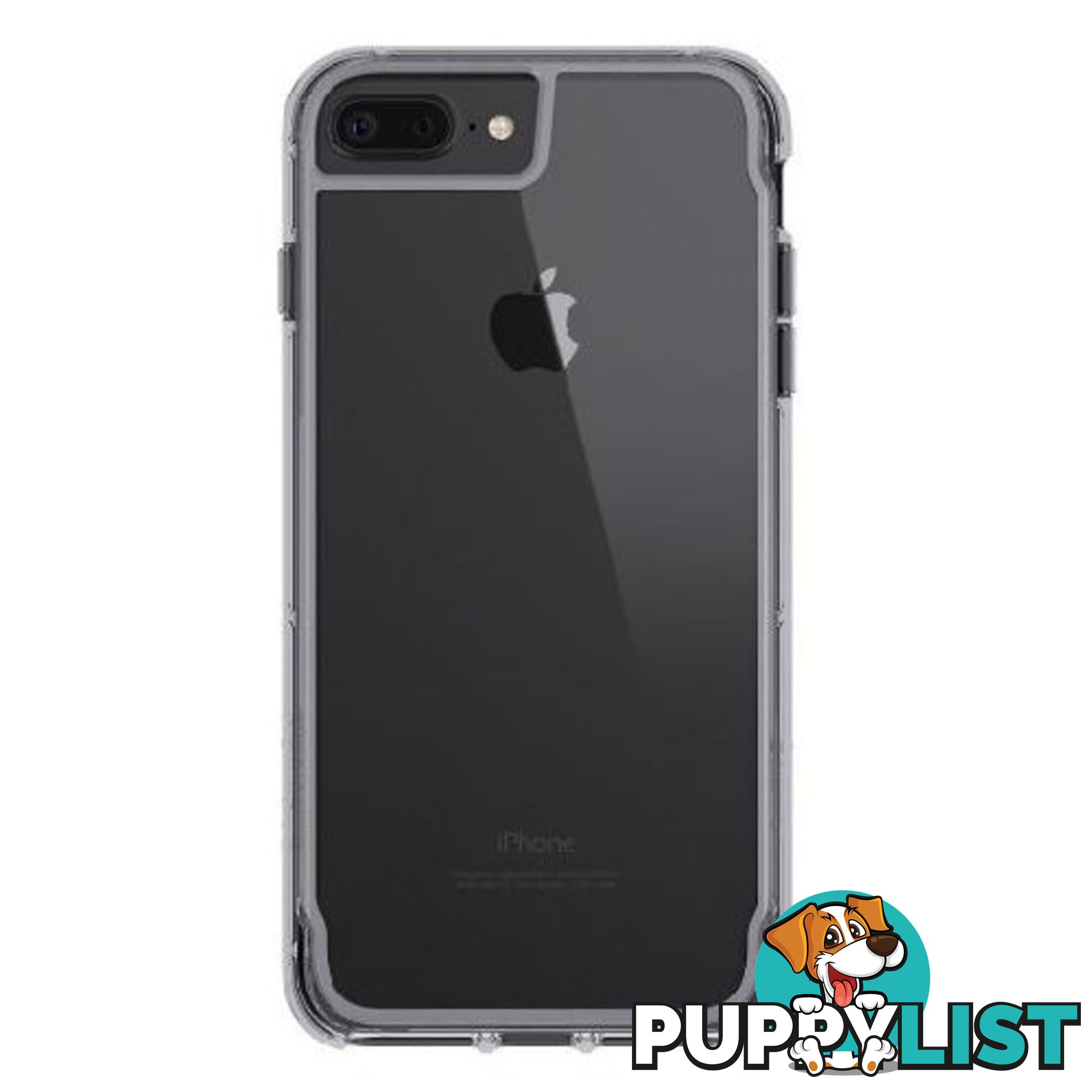 Griffin Survivor Clear Case for iPhone 8+ / 7+ / 6+ - Black / Smoke - 685387430864/GB42315 - Griffin