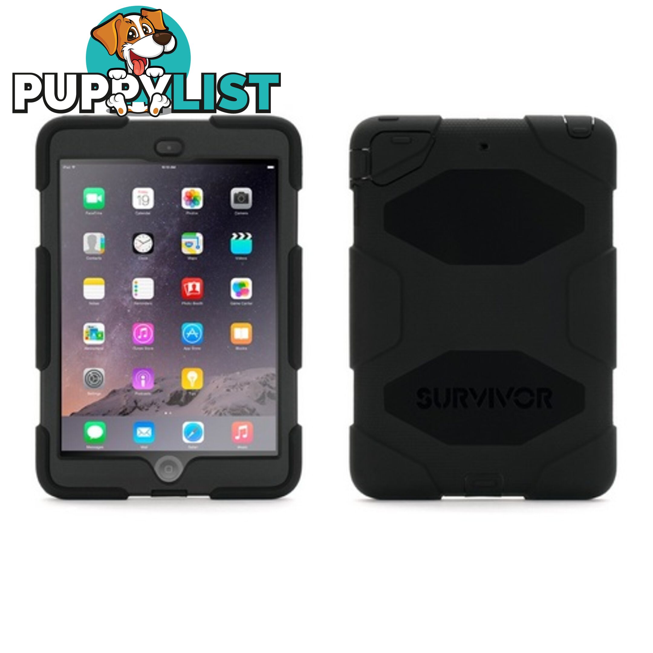 Griffin Survivor Case suits iPad Mini / Mini Retina / Mini 3 - Black - 685387408214/GB35918-3 - Griffin