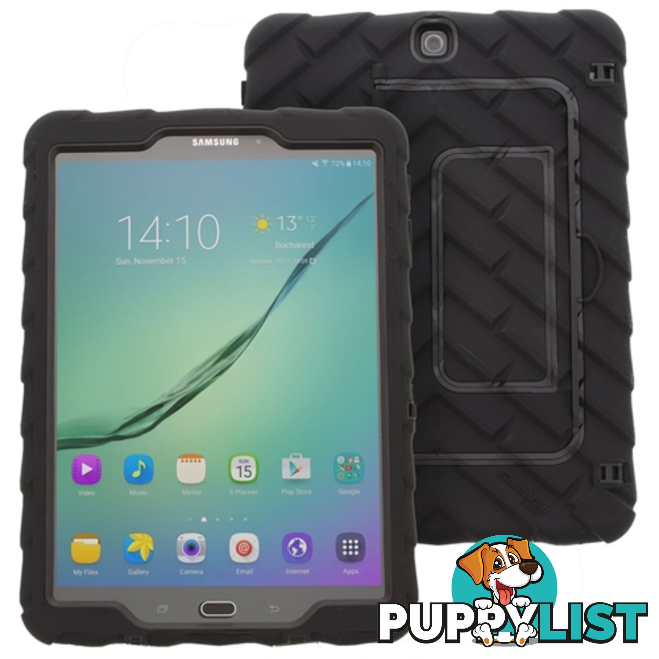 Gumdrop Hideaway Rugged & Tough Case Samsung Galaxy Tab S2 9.7- Black - 811625027941/GS-STS297-BLK_BLK - Gumdrop