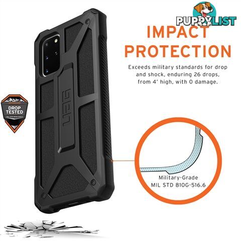 UAG Monarch Rugged & Tough Protective Case Samsung S20 Plus 6.7 inch Black - 812451033847/211981114040 - UAG