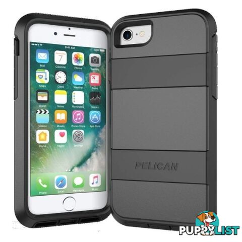 Pelican Voyager Rugged Case with Belt Clip iPhone 8 / 7 / 6 / 6s - Black - 019428143671/C23030-000B-BKBK - Pelican