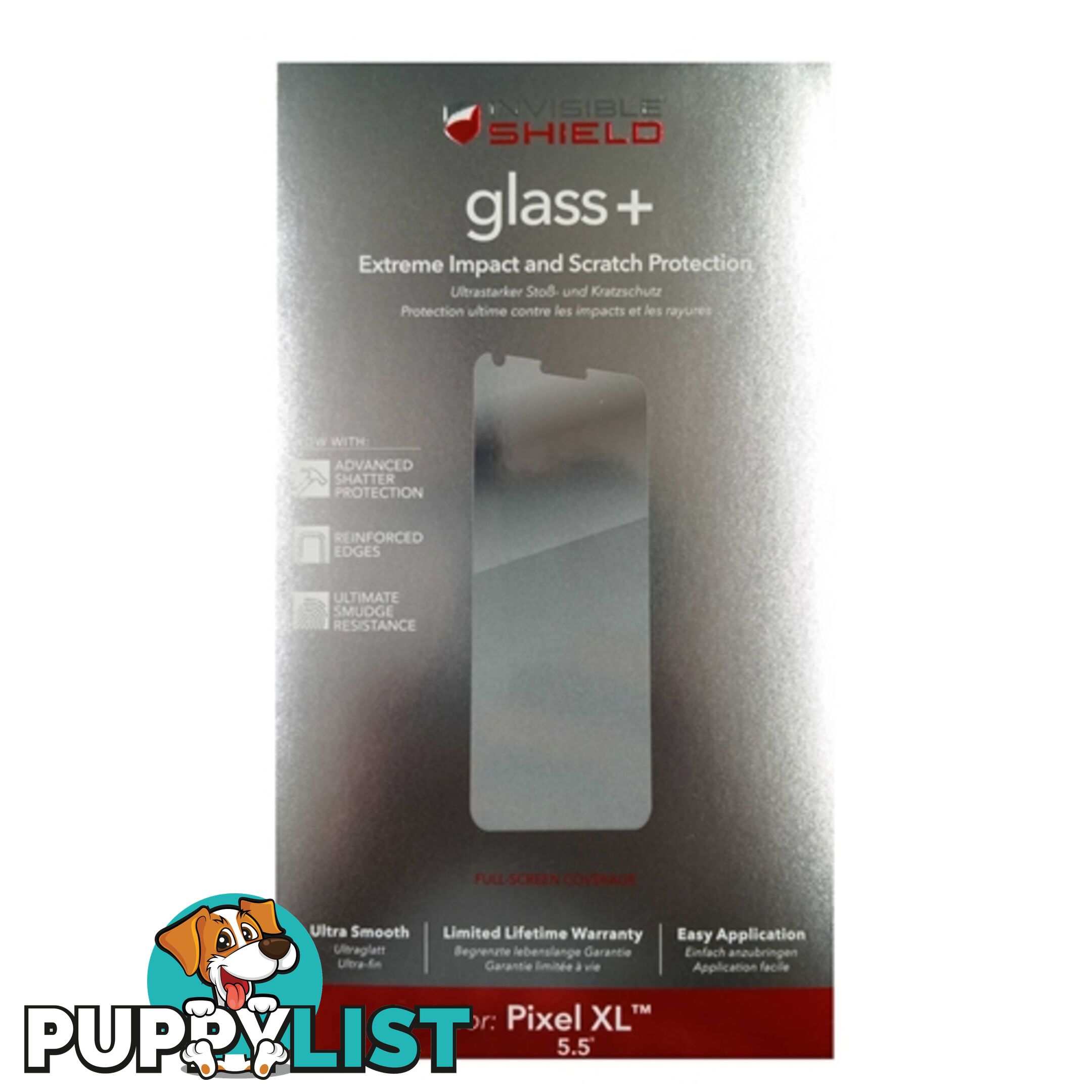 Zagg InvisibleShield Tempered Glass for Google Pixel XL 5.5 - Clear - 848467055573/G55LGC-F00 - ZAGG