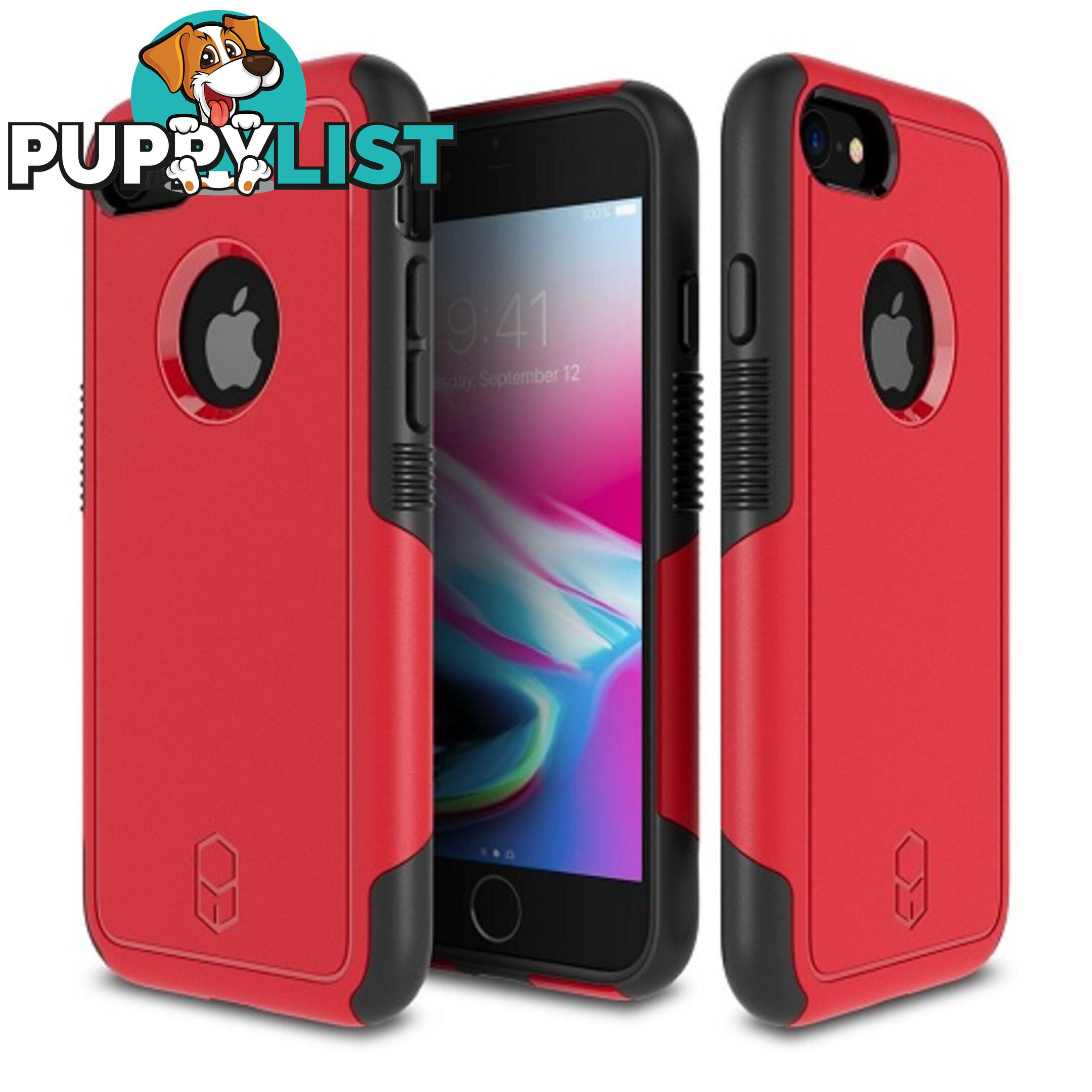 Patchworks Level Aegis Rugged Case for iPhone 8 / 7 - Red / Black - 8809453318234/LAA73 - Patchworks