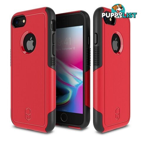 Patchworks Level Aegis Rugged Case for iPhone 8 / 7 - Red / Black - 8809453318234/LAA73 - Patchworks