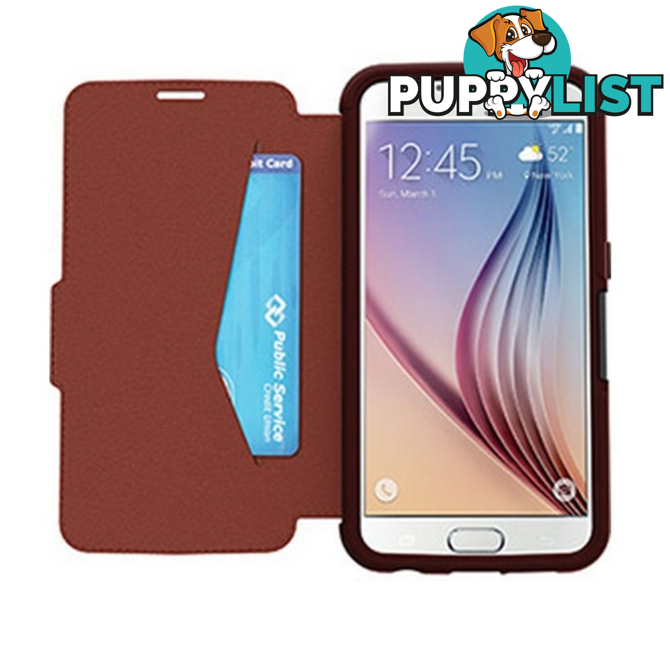 OtterBox Strada Leather Case Samsung Galaxy S6 - Maroon - 660543378907/77-51742 - OtterBox