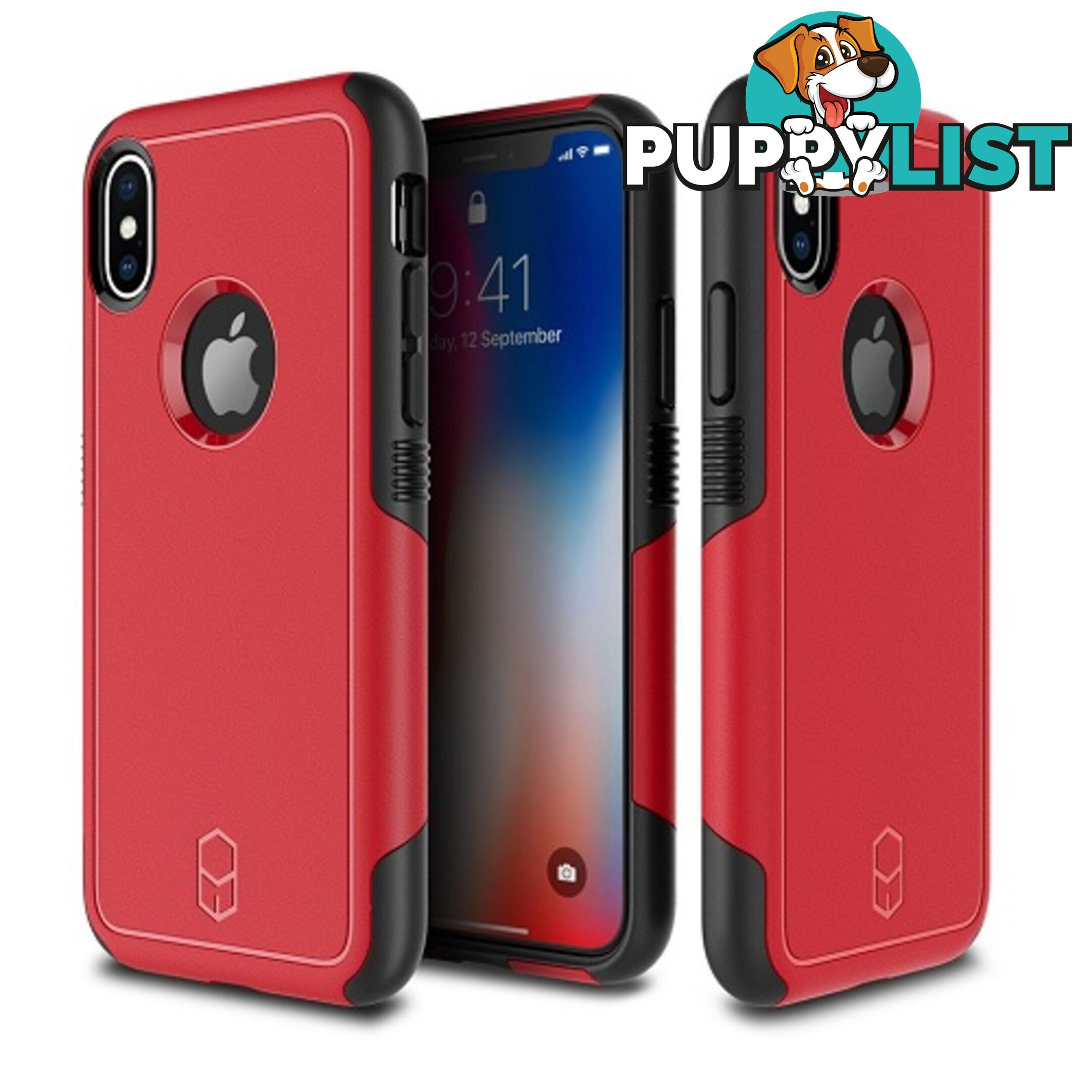 Patchworks Level Aegis Rugged Case for iPhone X - Red / Black - 8809453318197/LAA83 - Patchworks