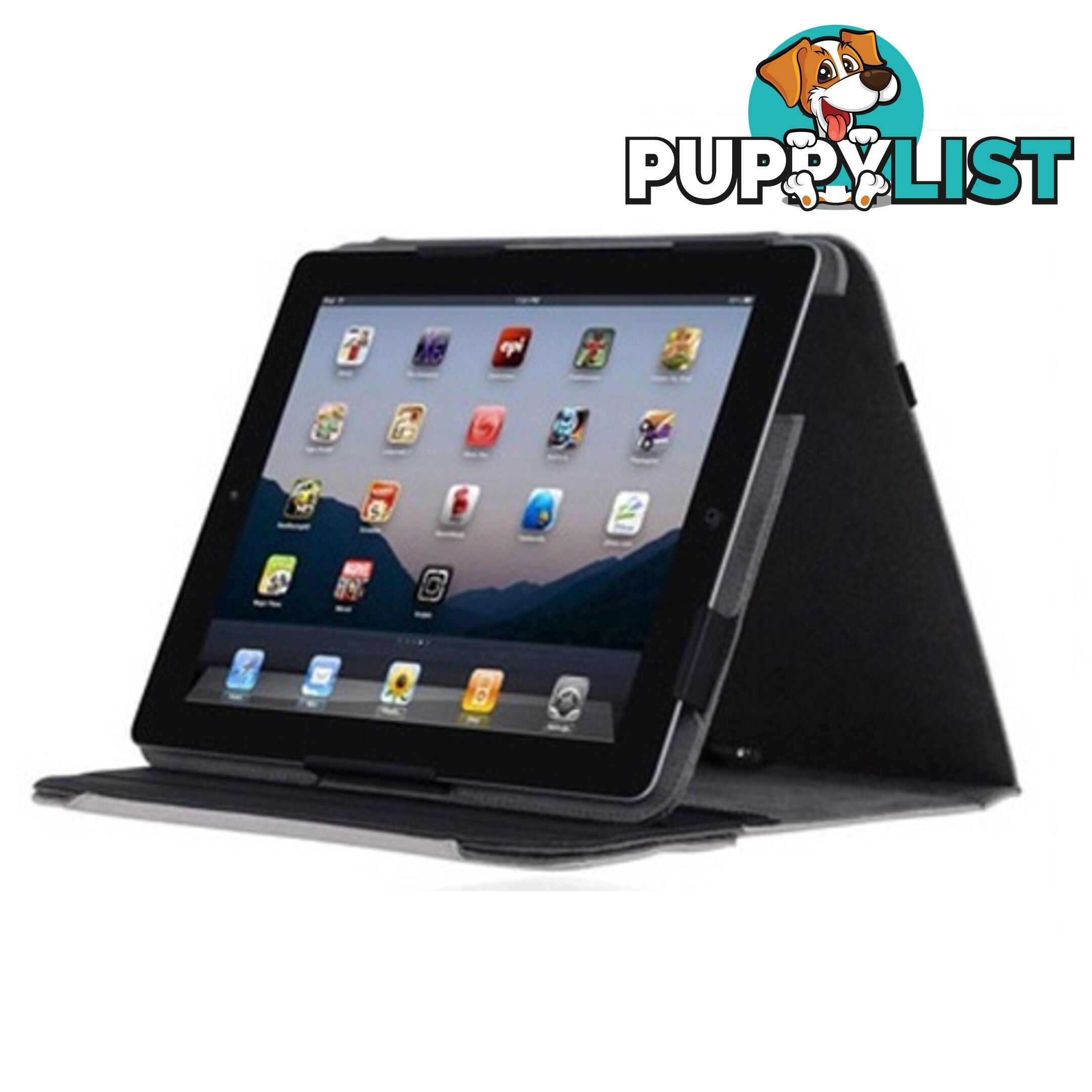 Incipio Premium Kickstand Case with Stylus Apple iPad  2nd 3rd 4th Gen Gray Nylon - 814523352511/IPAD-251 - Incipio