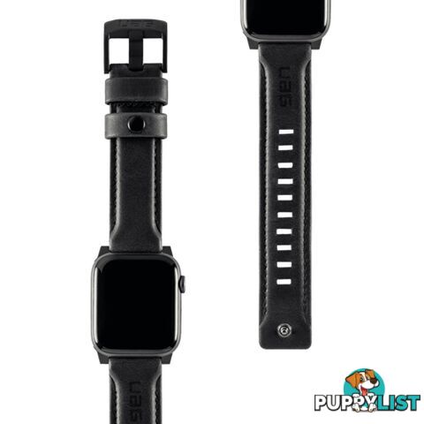 UAG Apple Watch Leather Range Strap 44 / 42mm - Black - 812451031874/19148B114040 - UAG