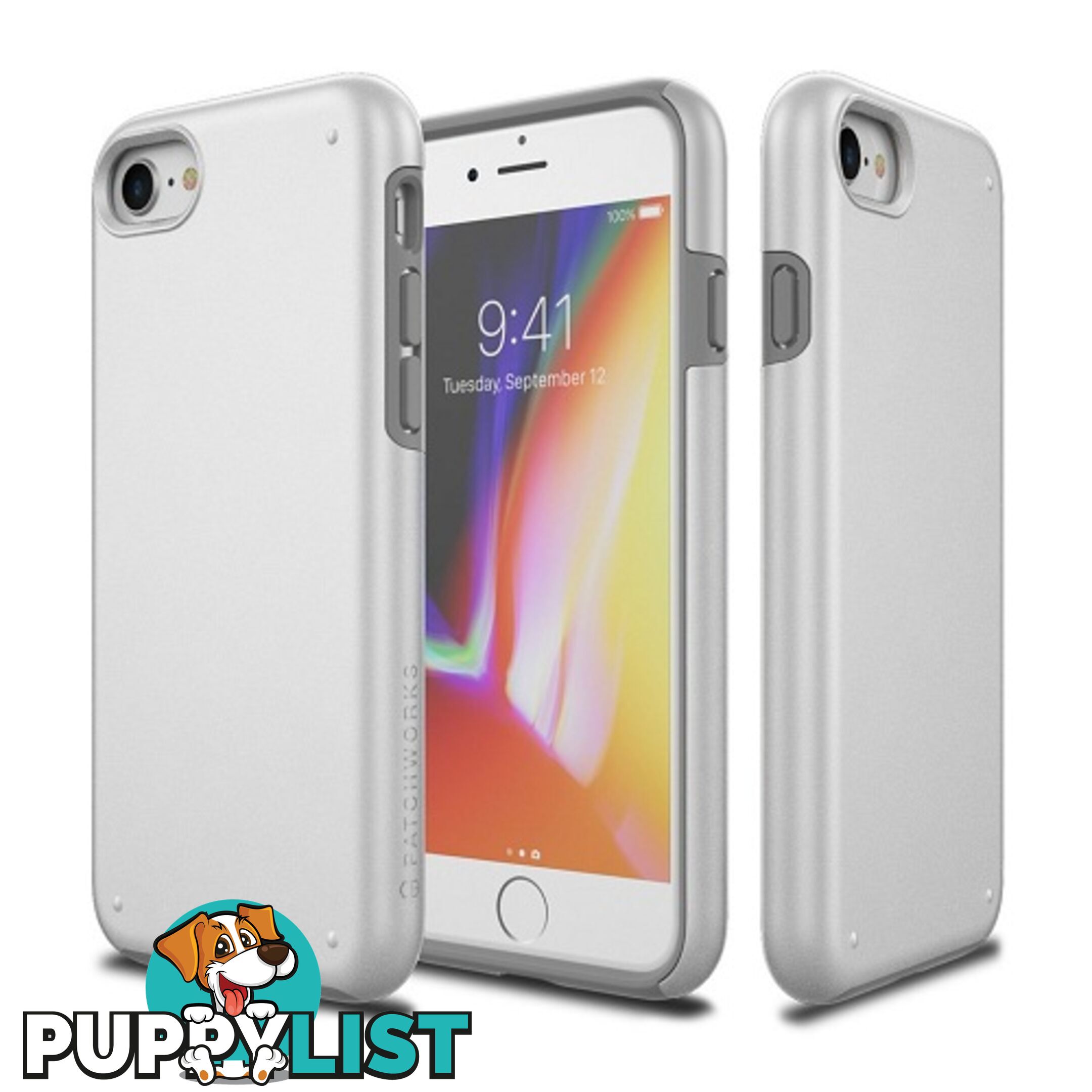 Patchworks Chroma Metalic Color Rugged Case iPhone 8 / 7 - White - 8809453318500/CRA72 - Patchworks