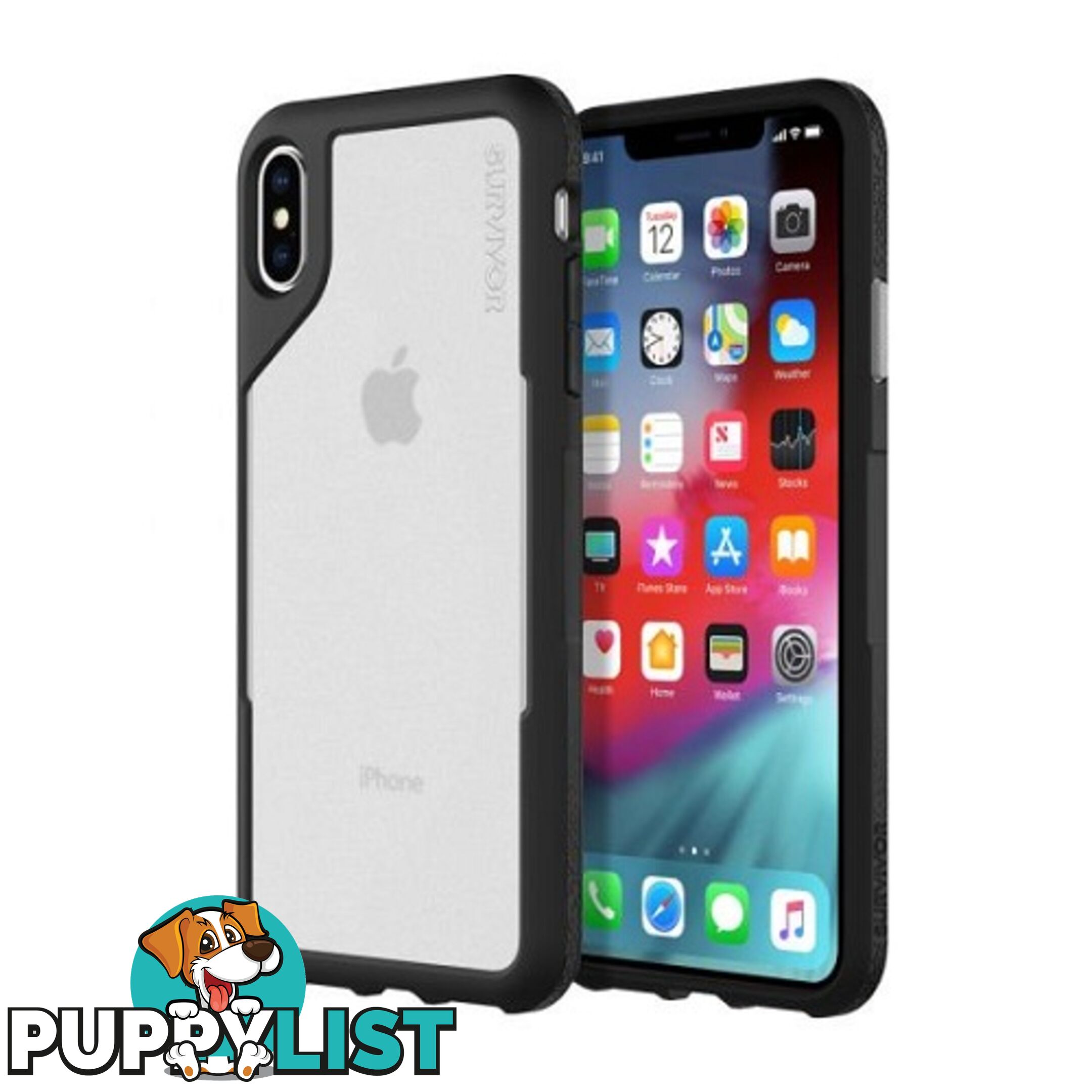 Griffin Survivor Endurance Case for iPhone Xs Max - Black / Gray - 191058080271/GIP-015-BGY - Griffin