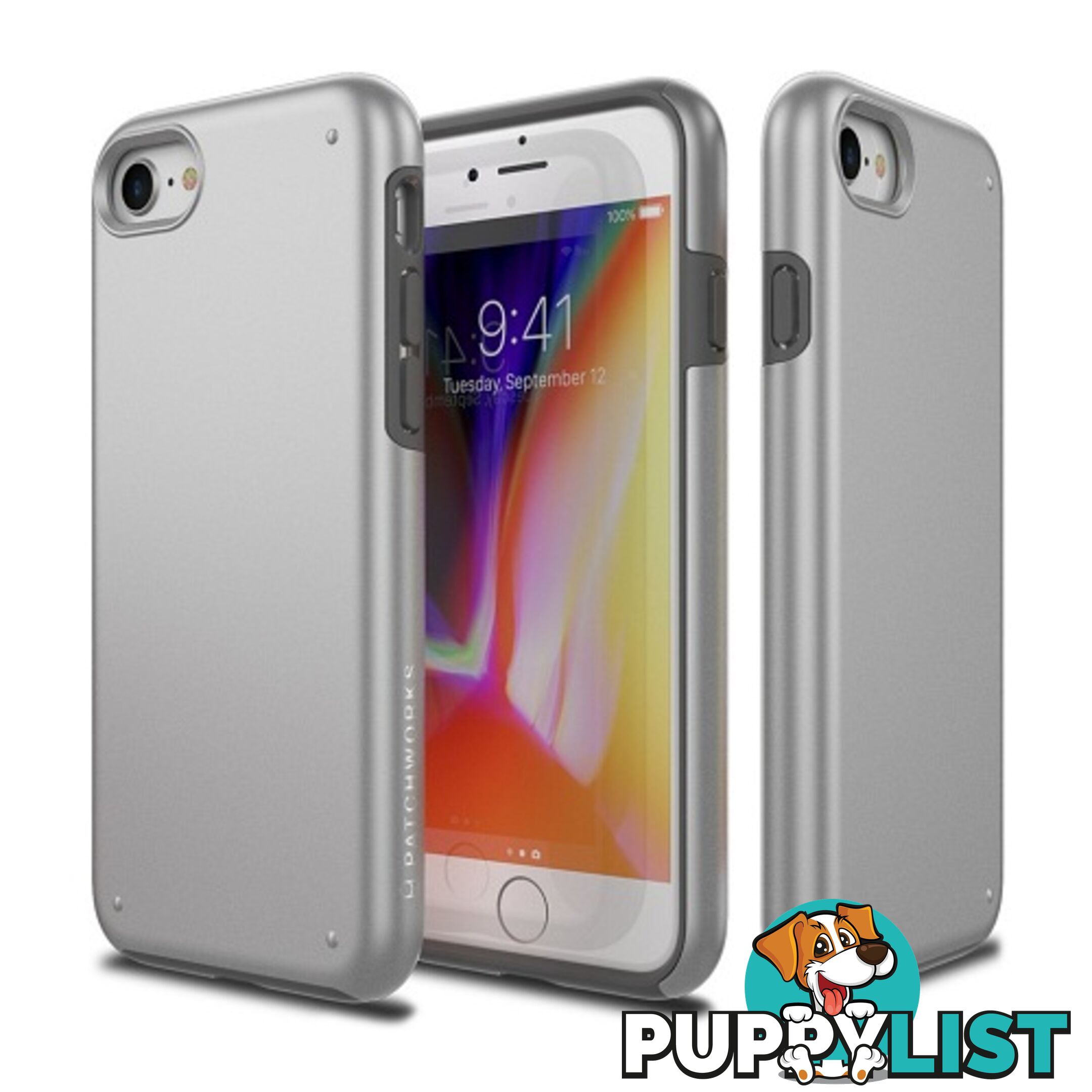 Patchworks Chroma Metalic Color Rugged Case iPhone 8 / 7 - Silver - 8809453318524/CRA74 - Patchworks