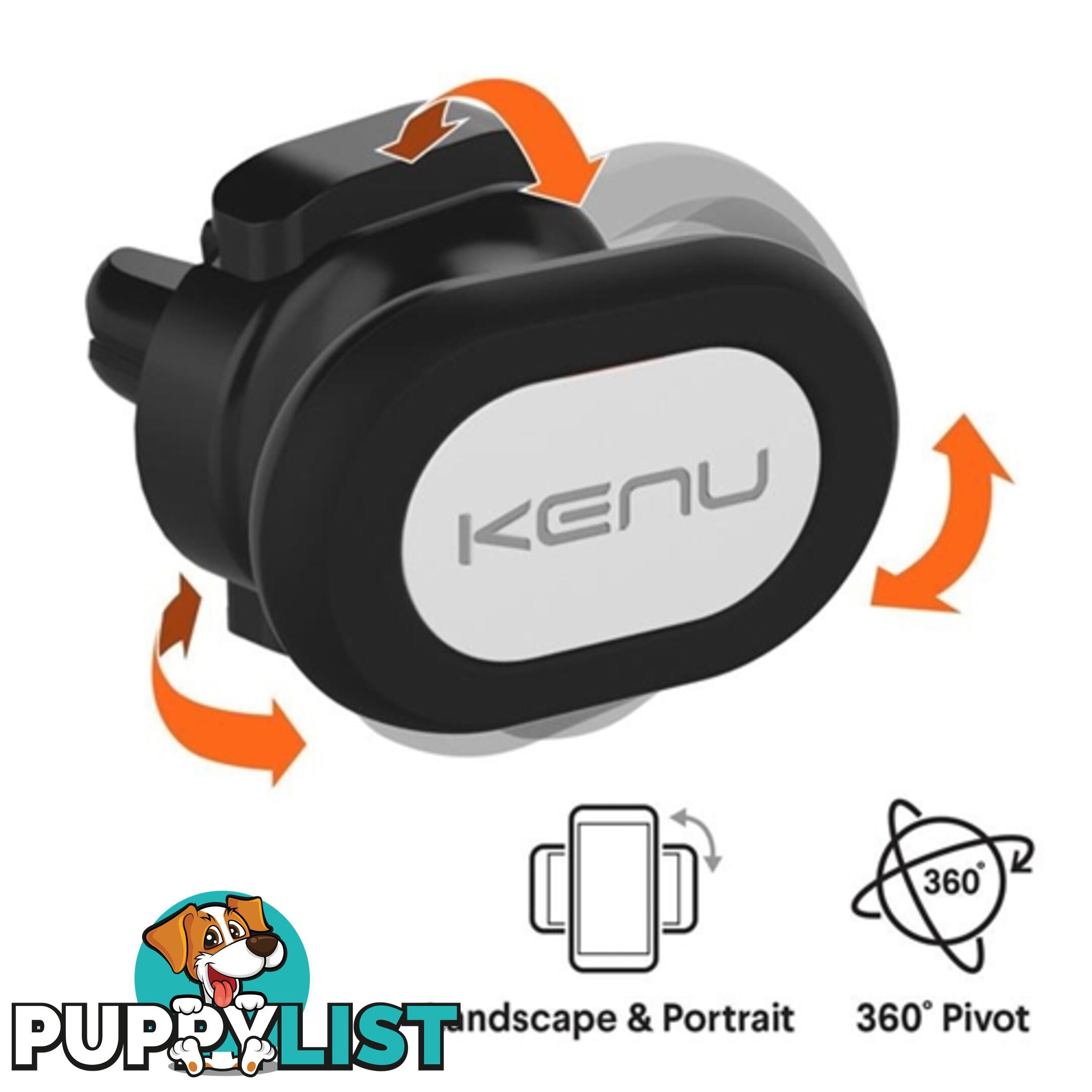 Kenu Airframe Magnetic Premium Vent Car Mount - Black - 858160003504/AF5-KK-NA - Kenu