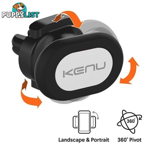 Kenu Airframe Magnetic Premium Vent Car Mount - Black - 858160003504/AF5-KK-NA - Kenu