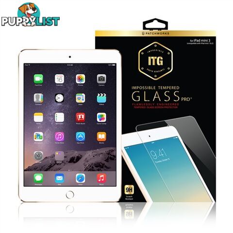 Patchworks ITG PRO Plus Tempered Glass iPad Mini 3 2 1 - Clear - 8809327547753/4314 - Patchworks