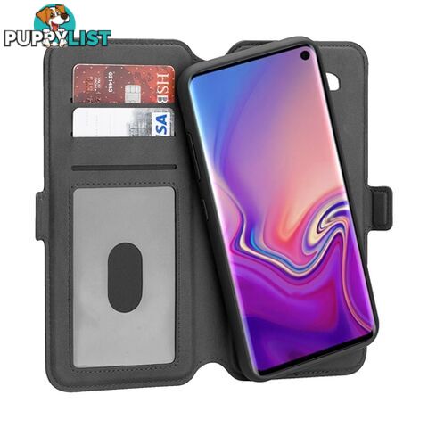 3SIXT NeoWallet Magnetic Leather Wallet case for Samsung S10 5G - Black - 9318018143680/3S-1570 - 3SIXT