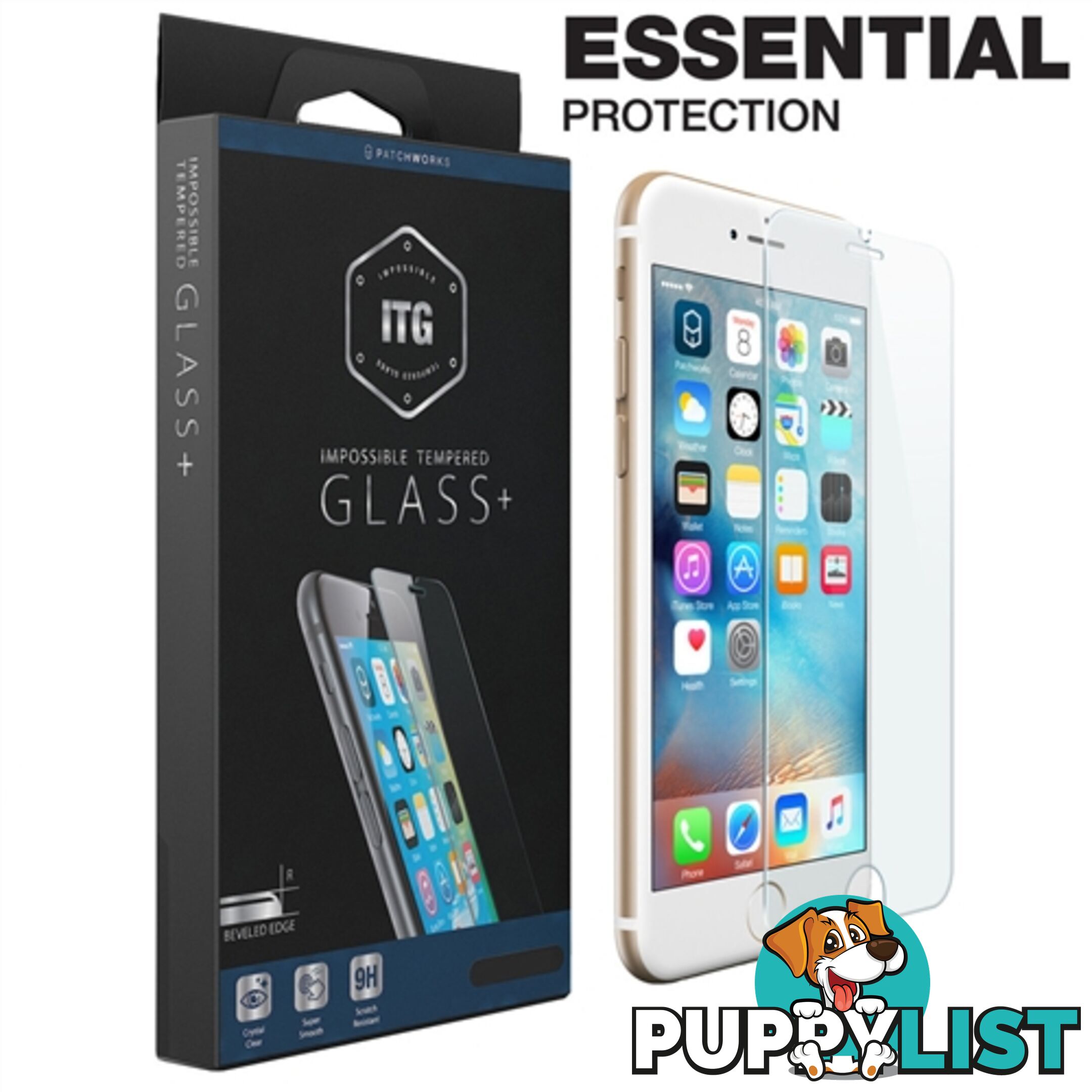 Patchworks Colorant Tempered Glass ITG Plus for iPhone 6 Plus / 6S Plus 0.33mm 9H - 888744005761/4571 - Patchworks