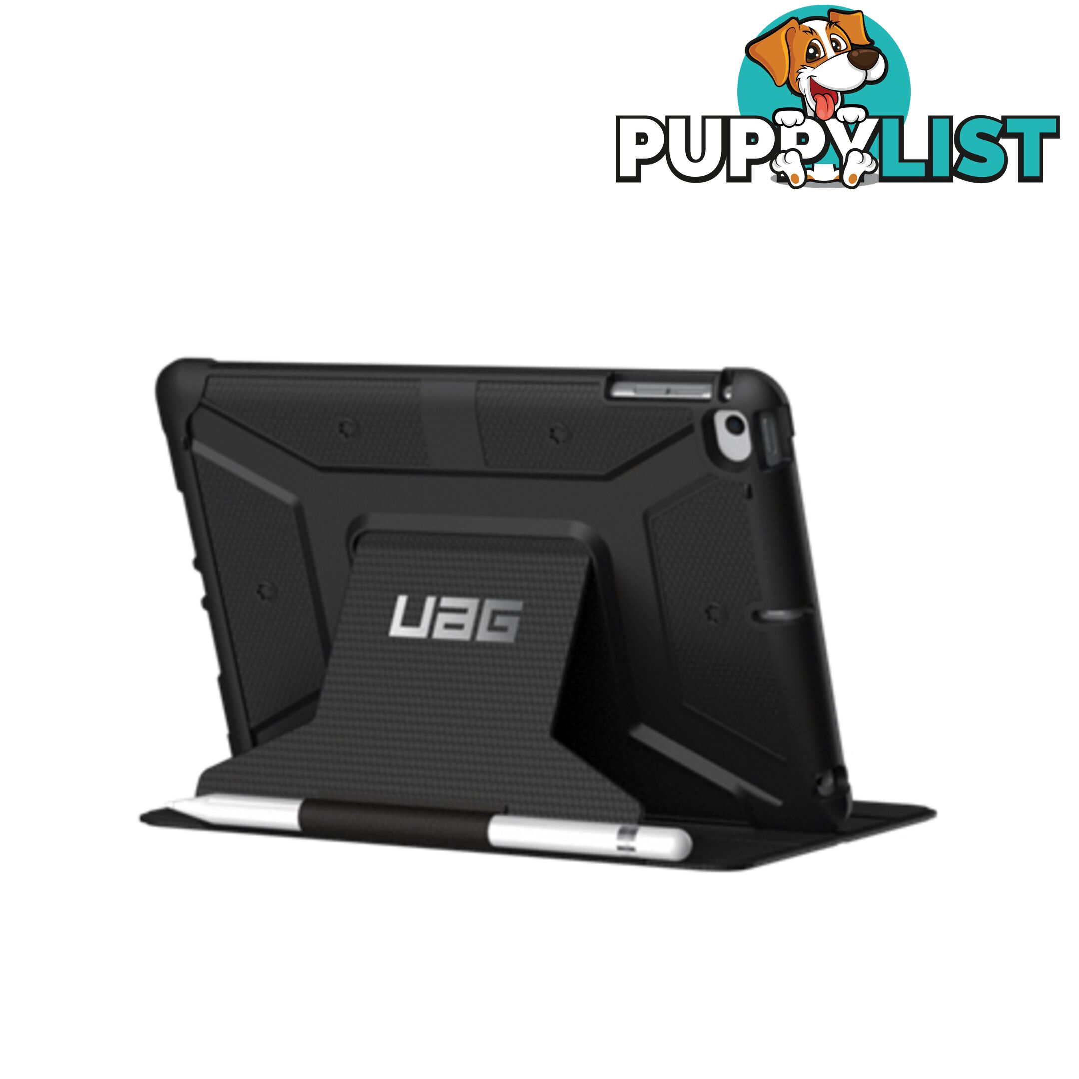 UAG Metropolis Rugged Folio Case for iPad Mini 5 2019 & Mini 4 - Black - 812451030631/121616114040 - UAG