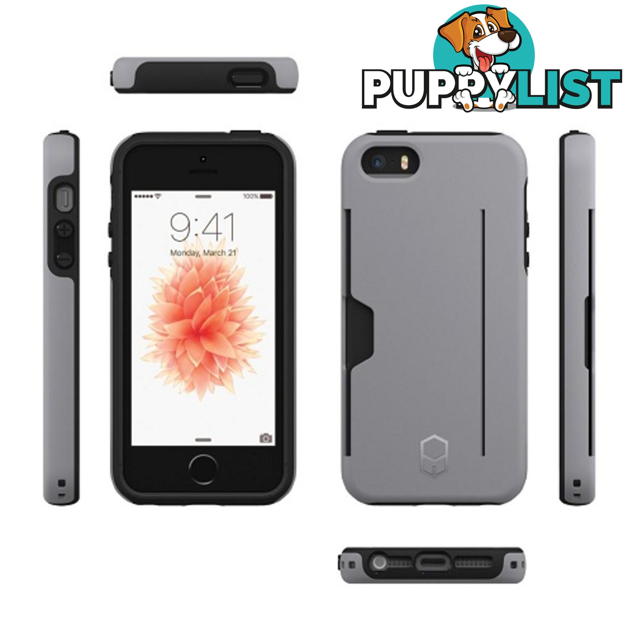 Patchworks Level Pro with Card Slot suits iPhone 5 / 5S / SE 1st Gen - Grey - 8809453315813/ITGL703 - Patchworks