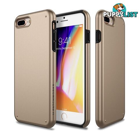 Patchworks Chroma Metalic Rugged Case iPhone 8 Plus / 7 Plus Gold - 8809453318586/CRA710 - Patchworks