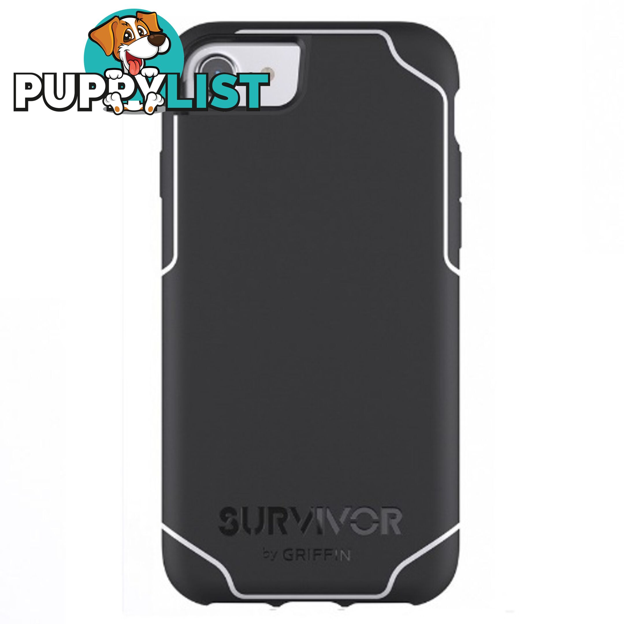 Griffin Survivor Strong Case for iPhone SE 2020, iPhone 8 / 7 / 6 & 6S - Black / White - 685387435685/GB42769 - Griffin