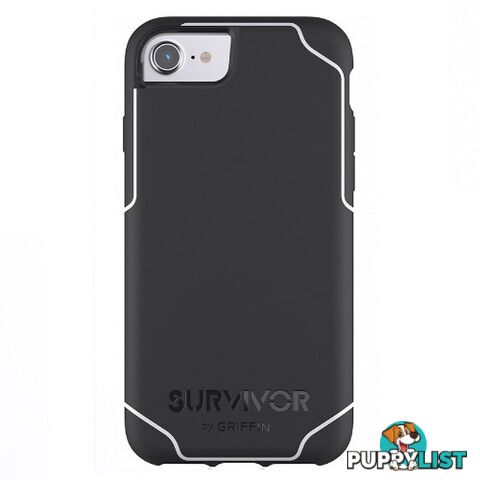 Griffin Survivor Strong Case for iPhone SE 2020, iPhone 8 / 7 / 6 & 6S - Black / White - 685387435685/GB42769 - Griffin