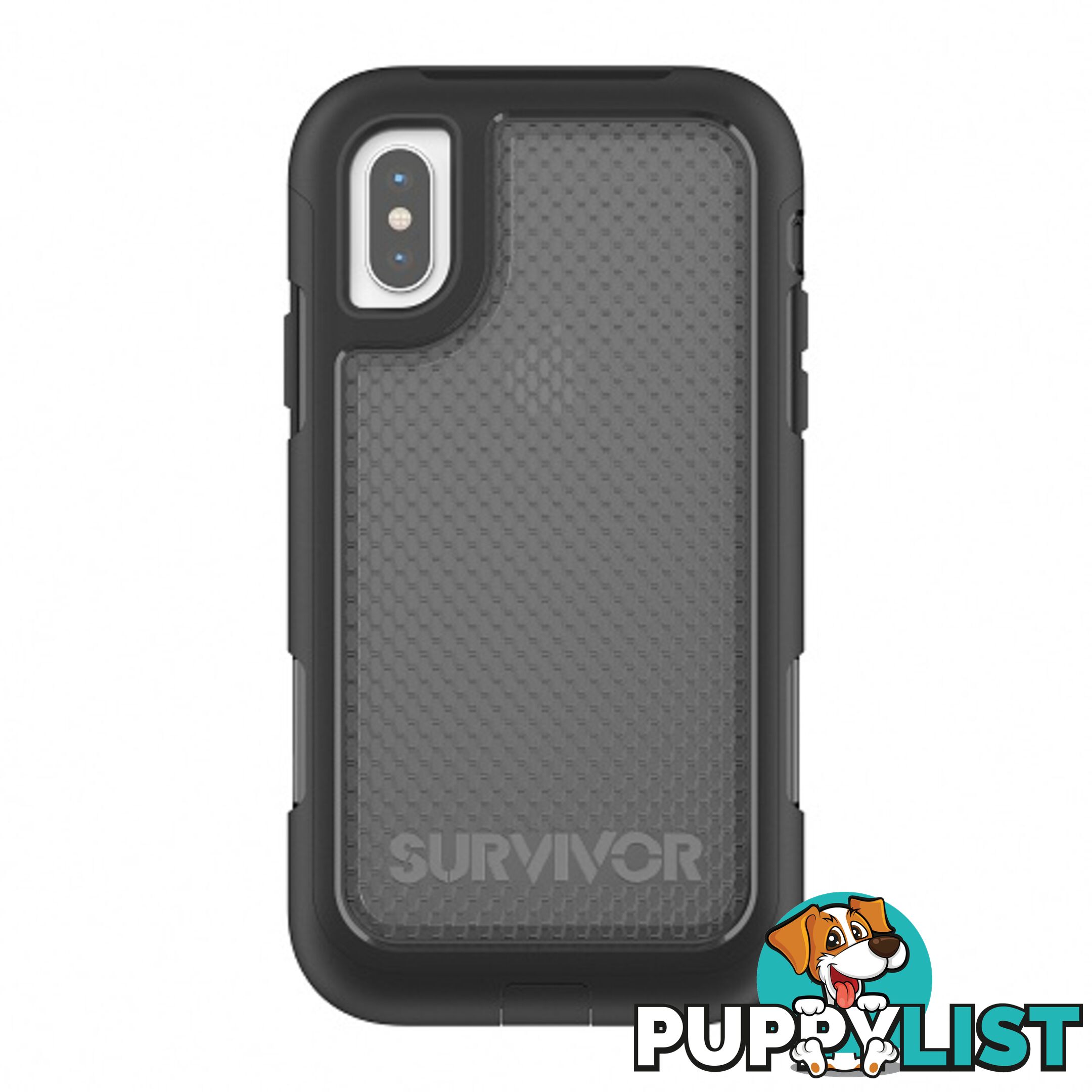 Griffin Survivor Extreme Case iPhone X Build in Screen Guard- Black / Tint - 685387449088/TA43979 - Griffin