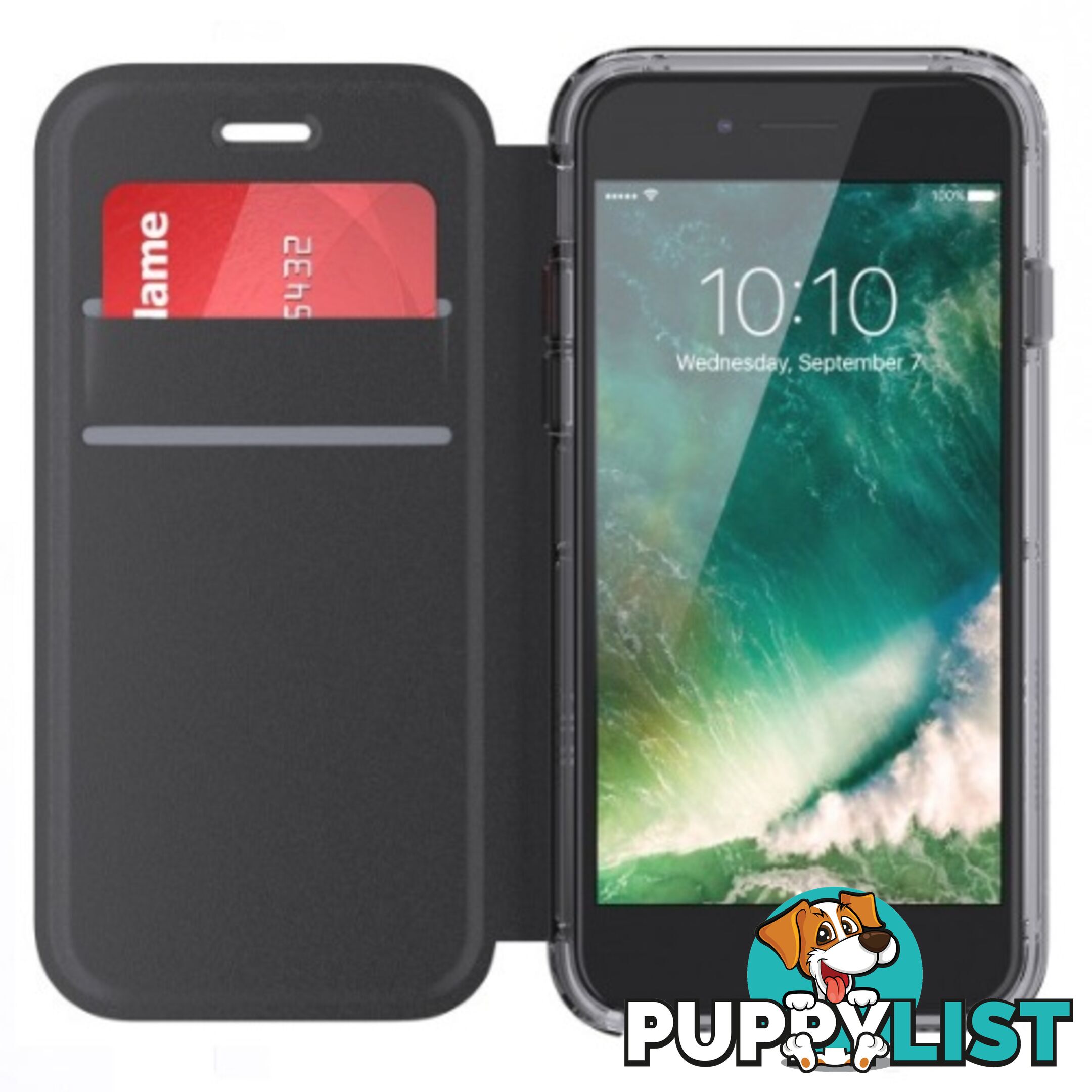 Griffin Survivor Clear Wallet Case iPhone 8 / 7 / 6 - Black / Clear - 685387435777/GB42779 - Griffin