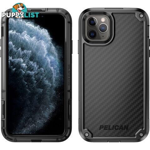 Pelican Shield Extreme Rugged Case & Belt Clip iPhone 11 Pro Max - Black - 019428172145/C57140-001A-BKBK - Pelican