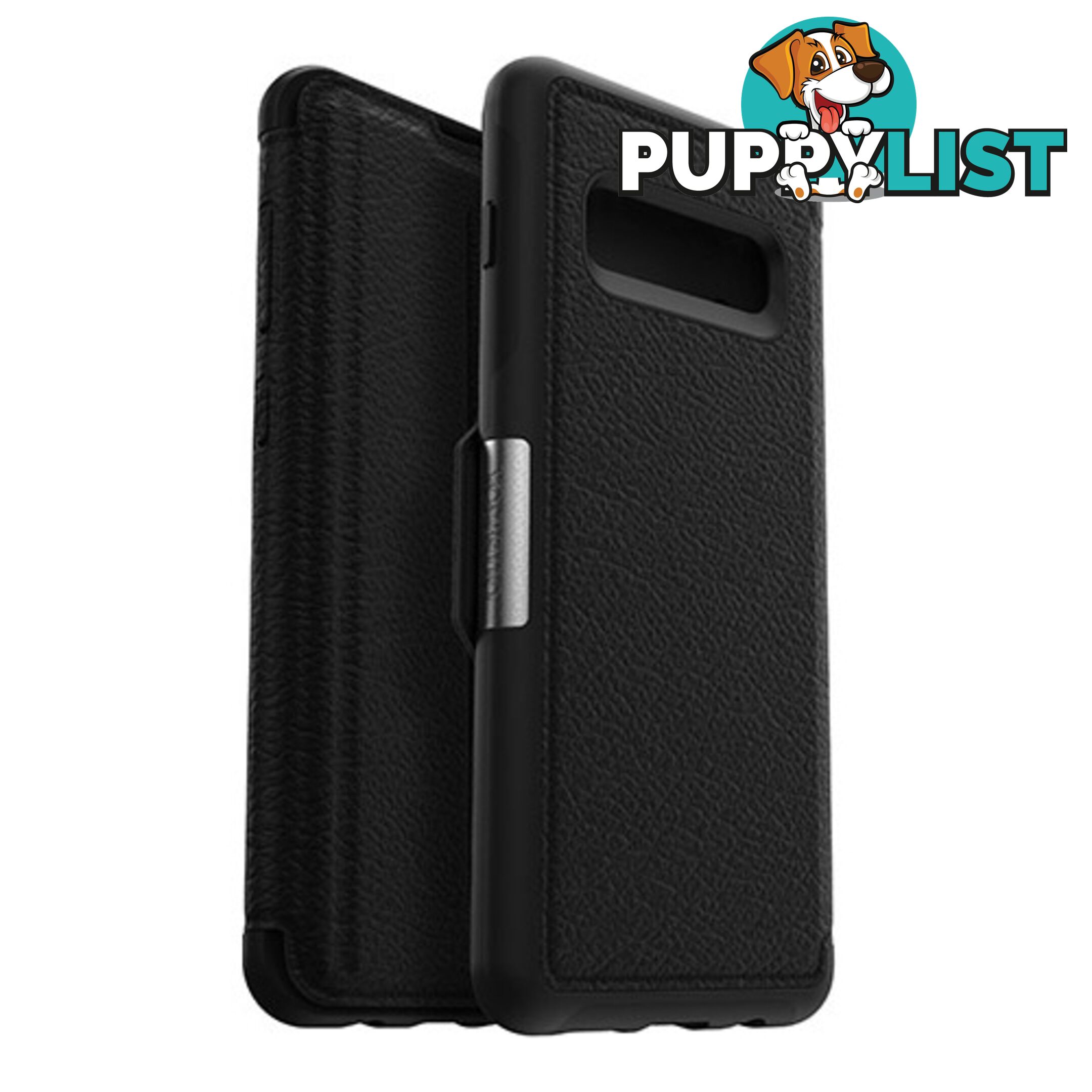 Otterbox Strada Leather Folio Case Samsung Galaxy S10 Plus Shadow Black - 660543493662/77-61482 - OtterBox