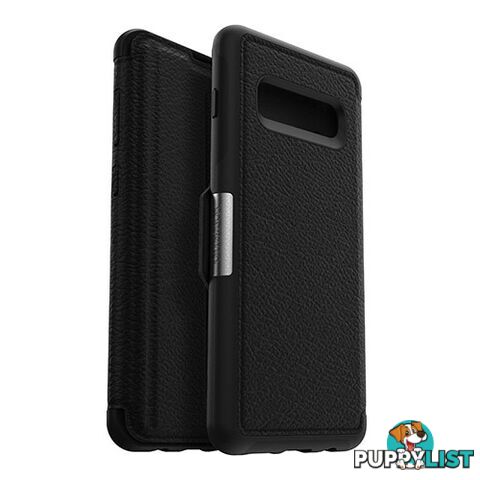 Otterbox Strada Leather Folio Case Samsung Galaxy S10 Plus Shadow Black - 660543493662/77-61482 - OtterBox