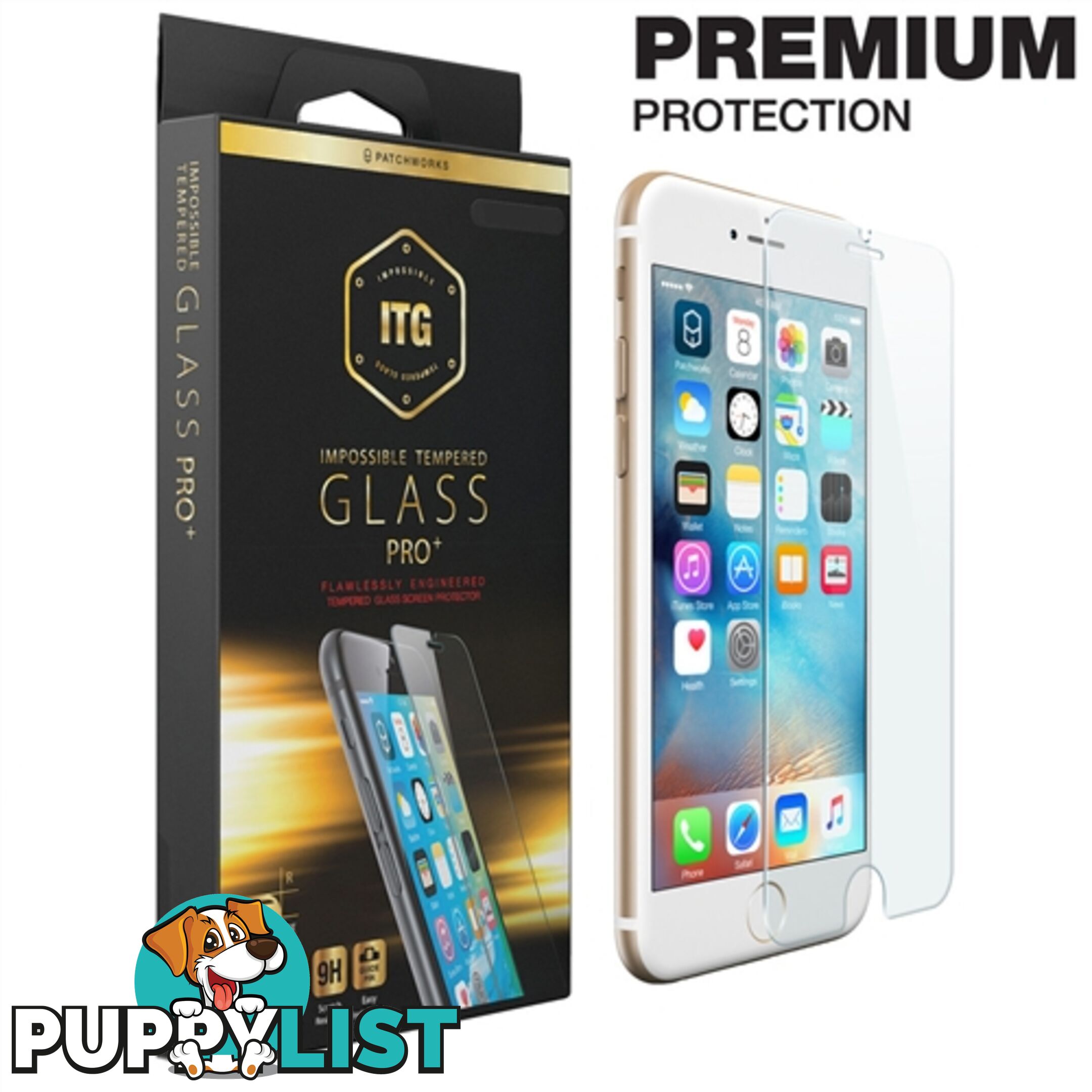 Patchworks Colorant Tempered Glass ITG PRO Plus iPhone 6S Plus / 6 Plus 0.33mm 9H - 888744005822/4578 - Patchworks