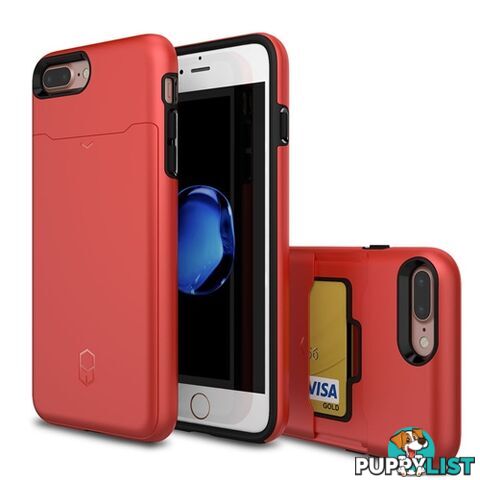 Patchworks ITG Level Card Case iPhone 8 Plus / 7 Plus w/ Card Slot - Red - 8809453316278/ITGL909 - Patchworks