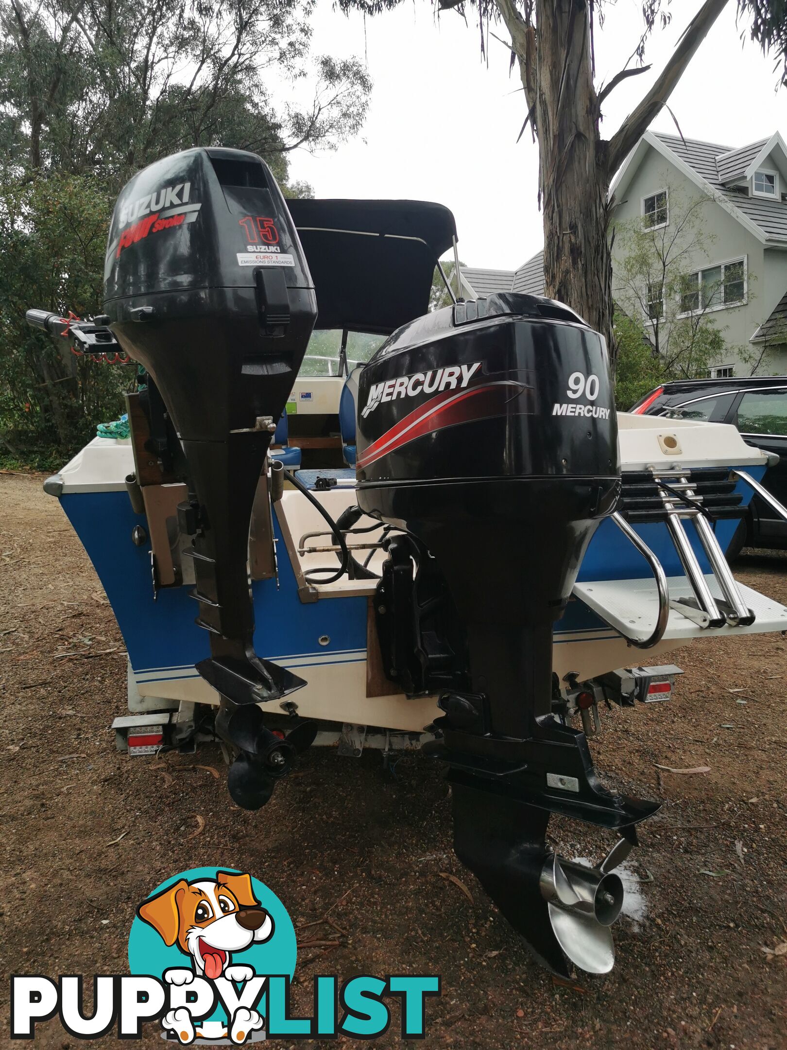 Savage Streaker 5.02 90 Mercury & Susuki 15HP auxiliary