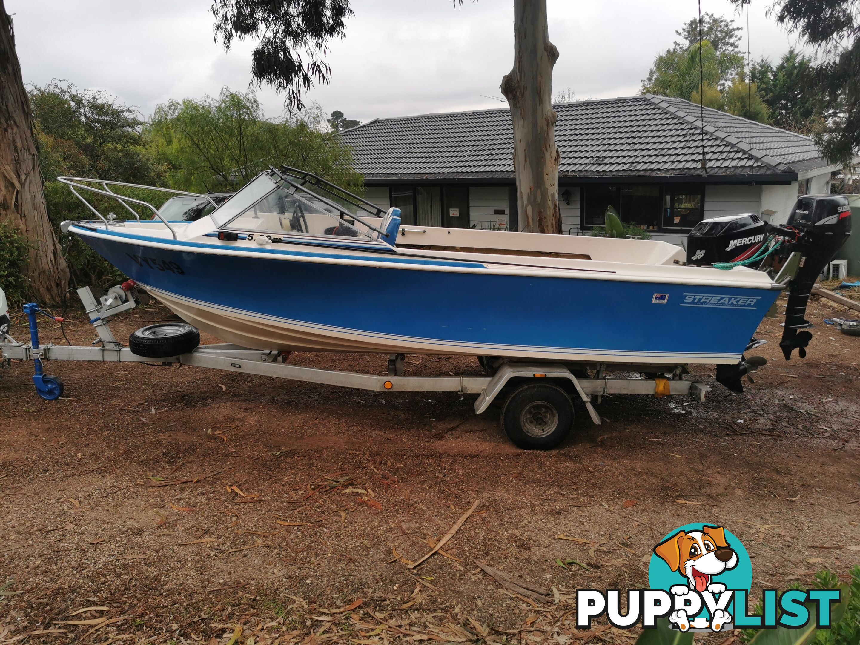 Savage Streaker 5.02 90 Mercury & Susuki 15HP auxiliary